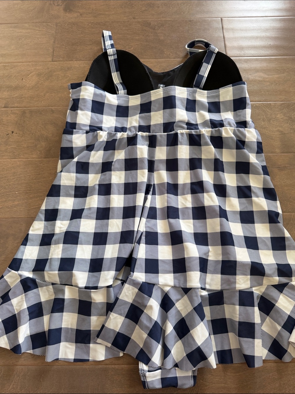 TORRID Navy & White Gingham One-Piece Swimsuit - Picture 3 of 6